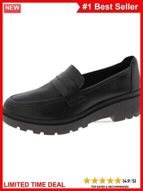 Clarks Womens Calla Ease Leather Loafer Flat Casual Zip Work Shoe